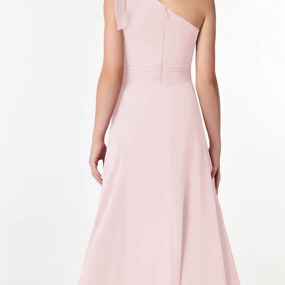 Azazie Pink Asymmetrical One-Shoulder A-Line Dress